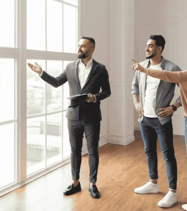 Property management professional helping a St. Albert landlord organize rental responsibilities. Property management Near me